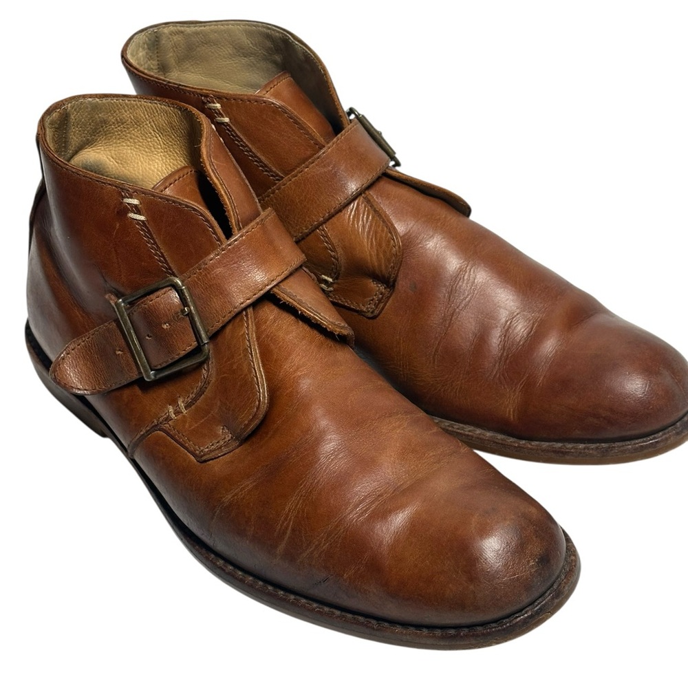 UGG Graham Monk Strap Boots Men's US 10 EU 43 Brown Leather Buckle 1003381